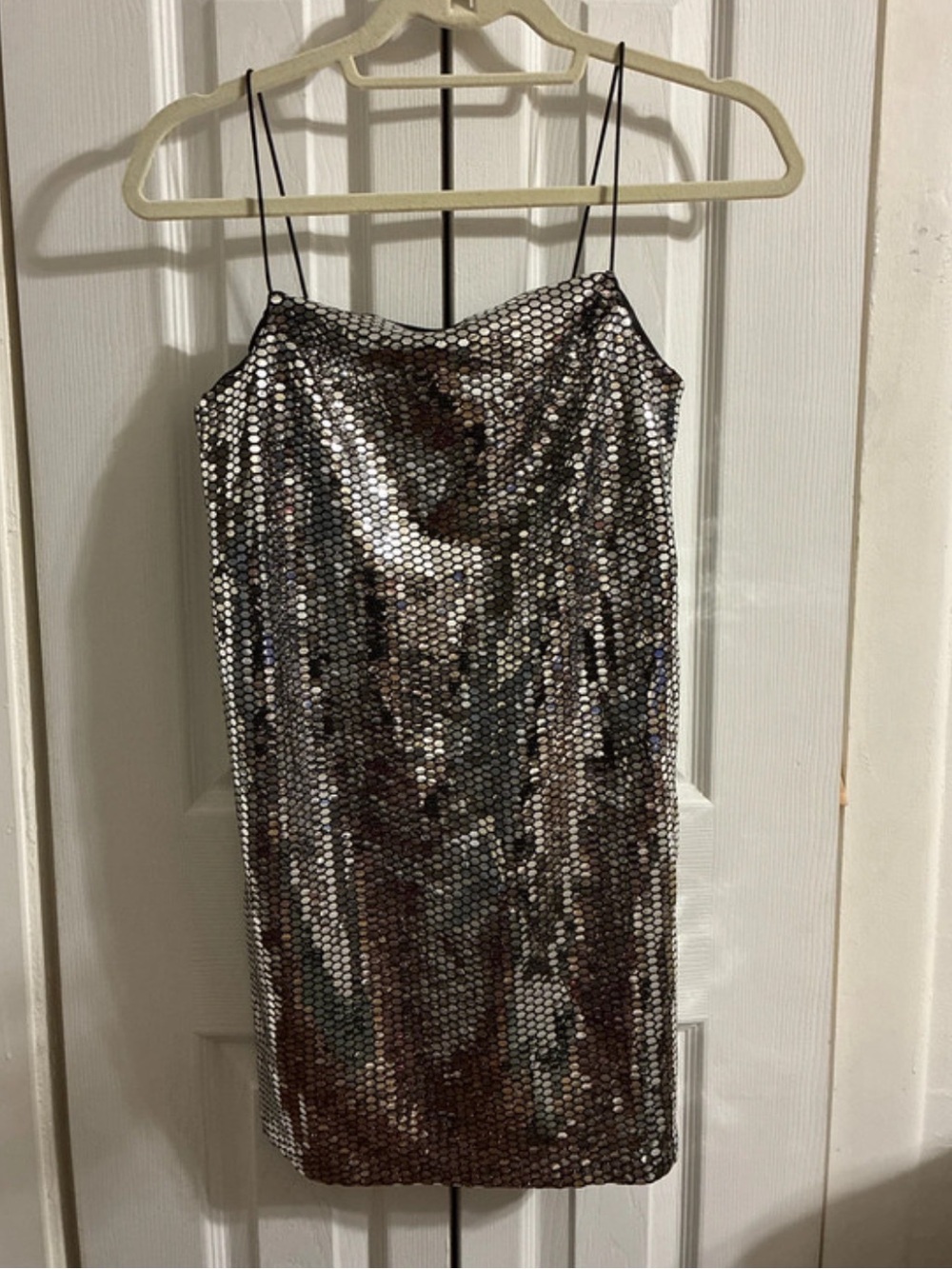 Topshop Silver Disco Ball Mini dress 4P
